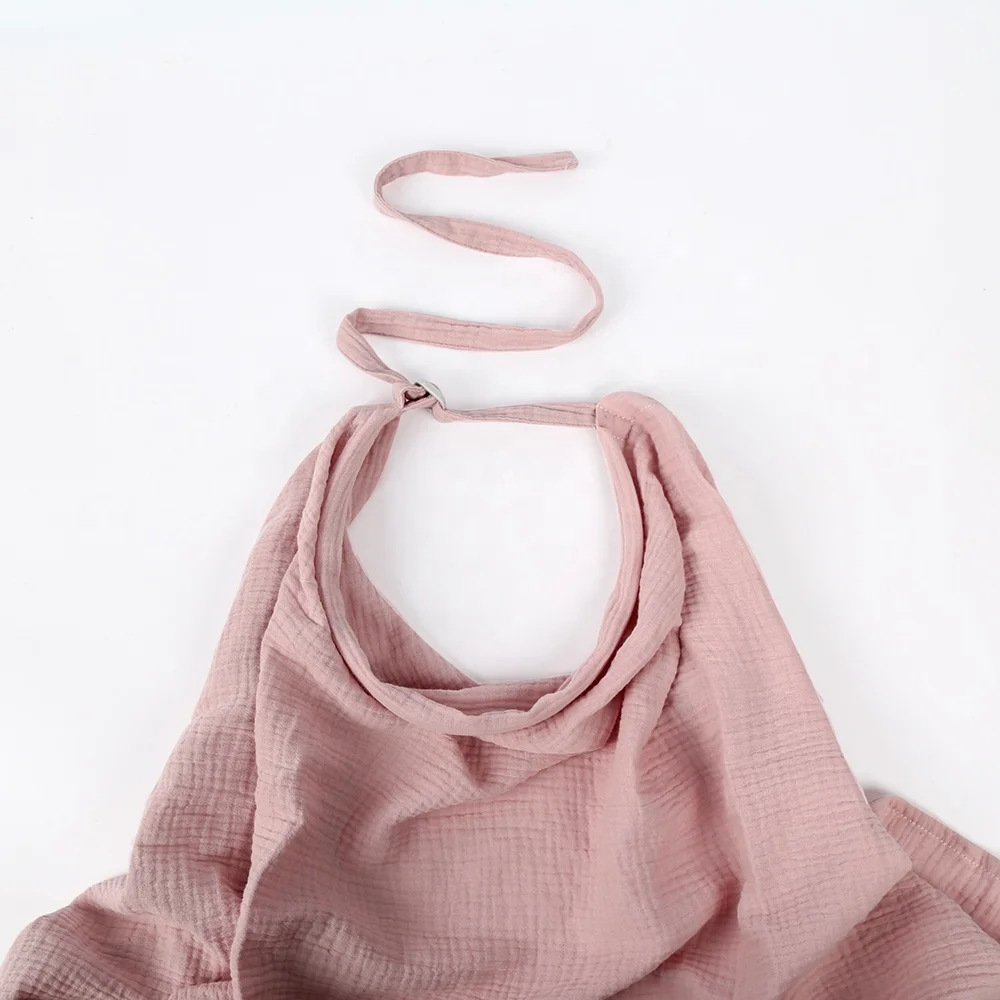 Customized design multiple use adjustable two-layer gauze muslin nursing cover for breastfeeding