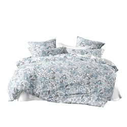 Custom Floral Soft Digital Print 3pcs Pillow Case And Comforter Duvet Cover Sets