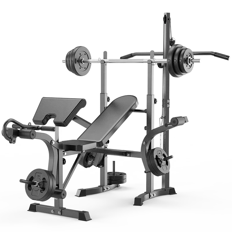 Gym Equipment Foldable Multi Press Station Adjustable Multifunctional Weight Lifting Benches