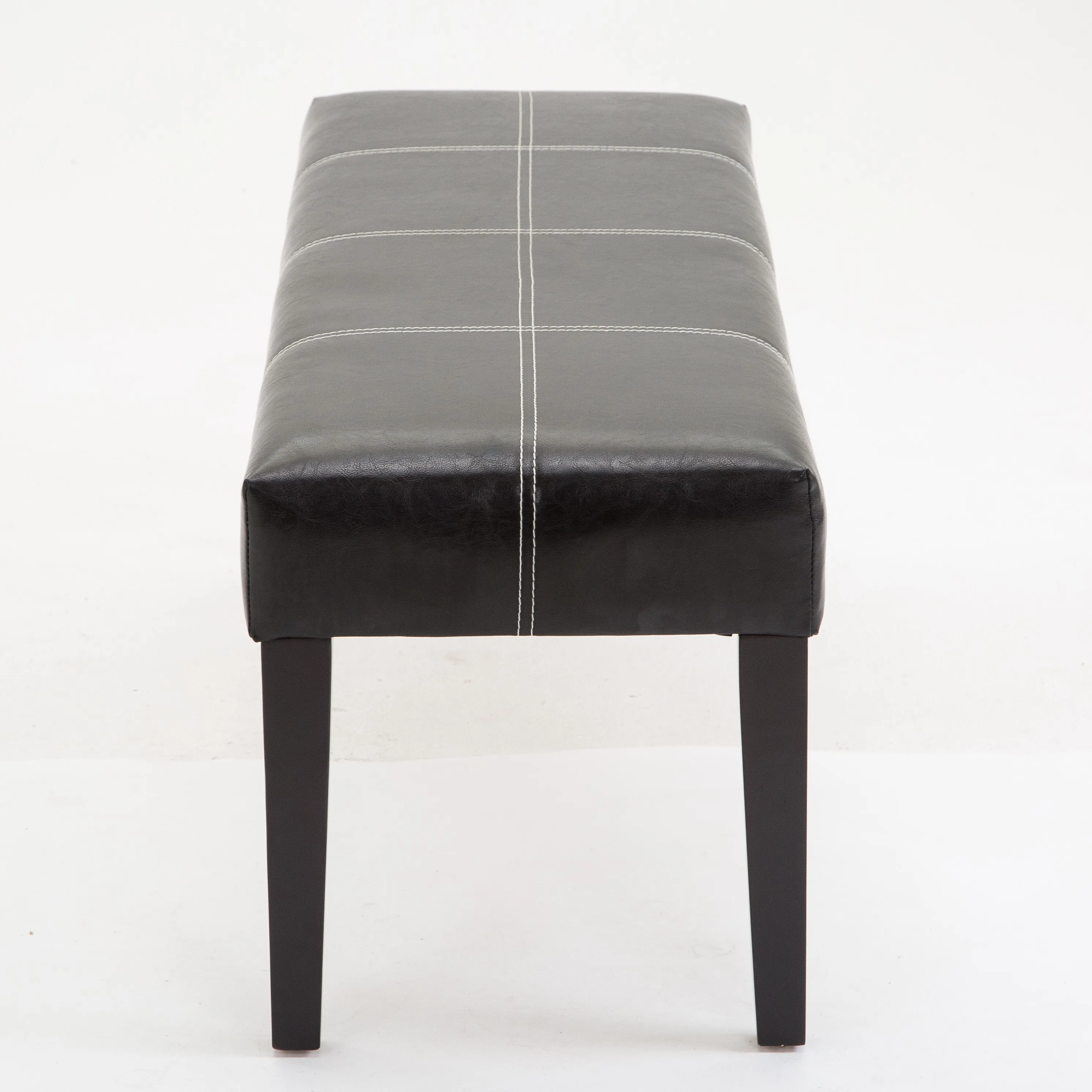 Подножка классического дизайна из искусственной кожи коричневого цвета с мягкой подставкой из массива дерева для гостиной и спальни