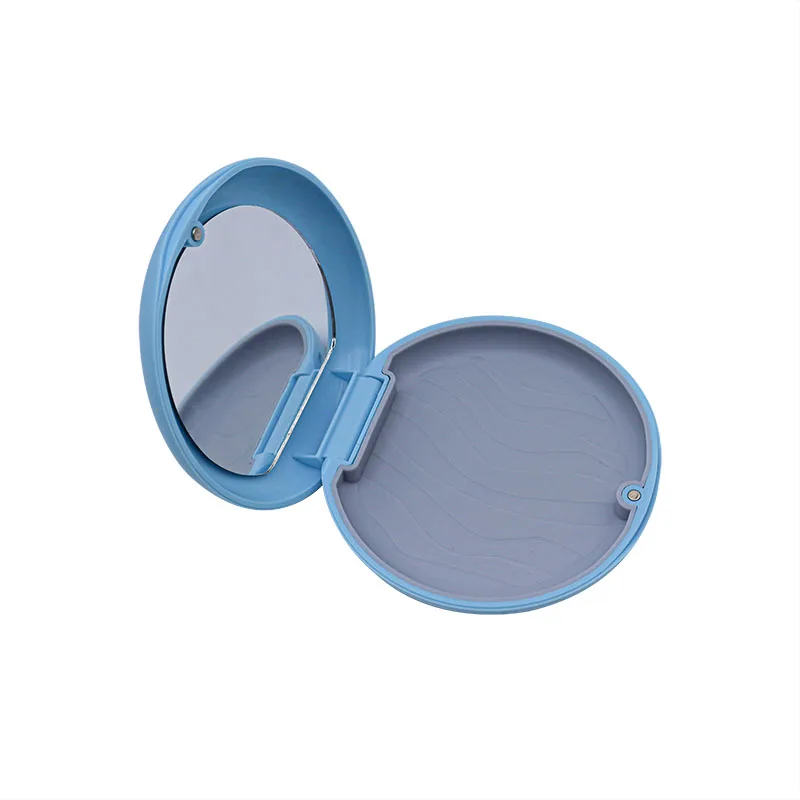 Aligner Retainer Case Invisible Magnet Denture Teeth Mouth Guard Storage Round Shape Box