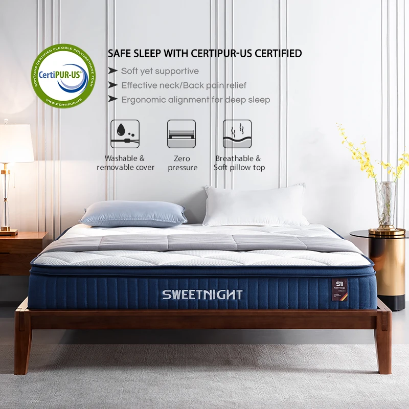 natural high quality double single compressed hotel in a box pocket spring mattress