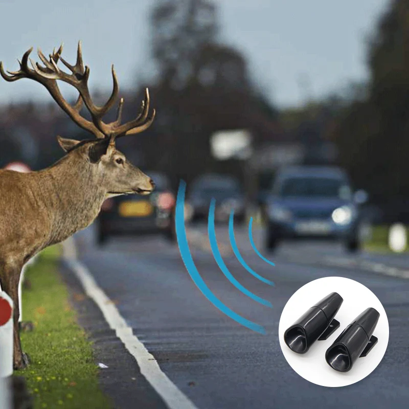 2 pack Ultrasonic Deer Warning Whistle Deer Alert Animal Alert