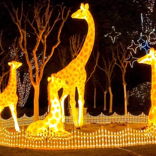 Fence Light Christmas Tree Decoration Outdoor Rail Fence Barrier Stockade Light for Yard Patio Pathway Decoration