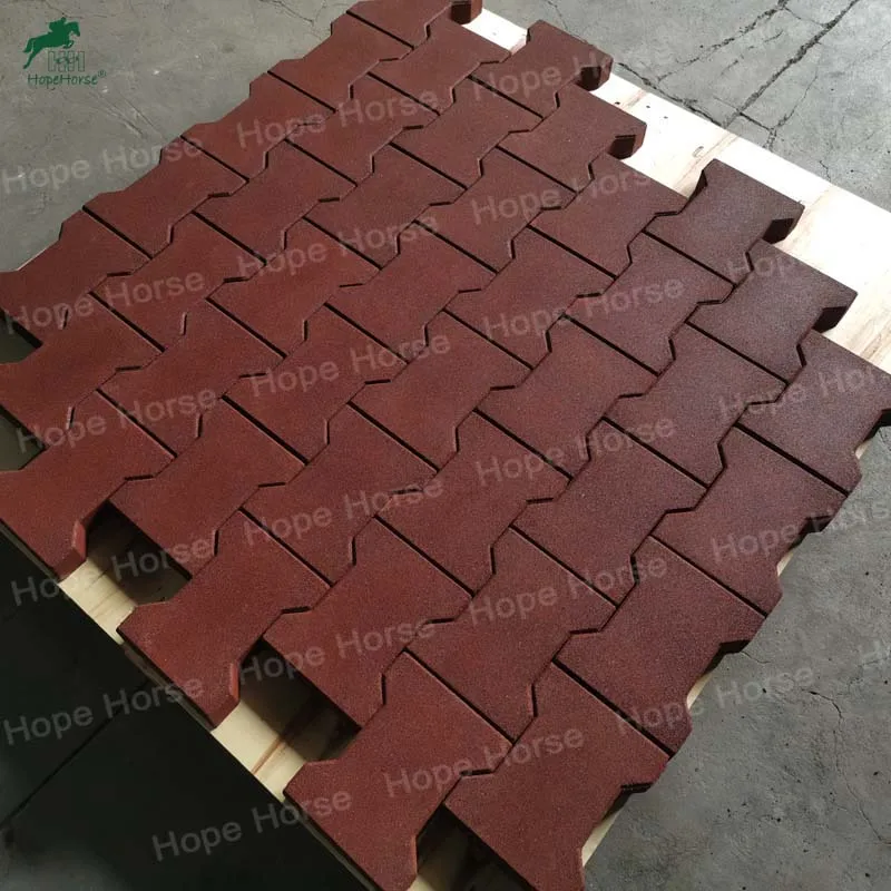 
Dog Bone Recycled Rubber Flooring Tile Paver 