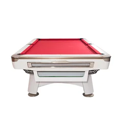 Factory Direct Sale Solid Wood 9ft Slate White Snooker Billiard Pool Table