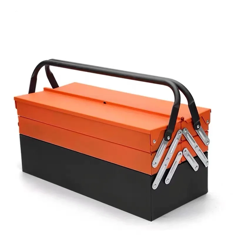 Portable Foldable Metal Home Toolbox 85-piece Three-layer Folding Multi-function Car Repair Tool Kit Combination