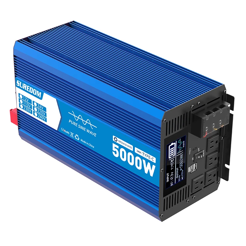 DC To AC 12v 240v Single Output 5000w Solar Inverter Pure Sine Wave Inverter Power Inverter