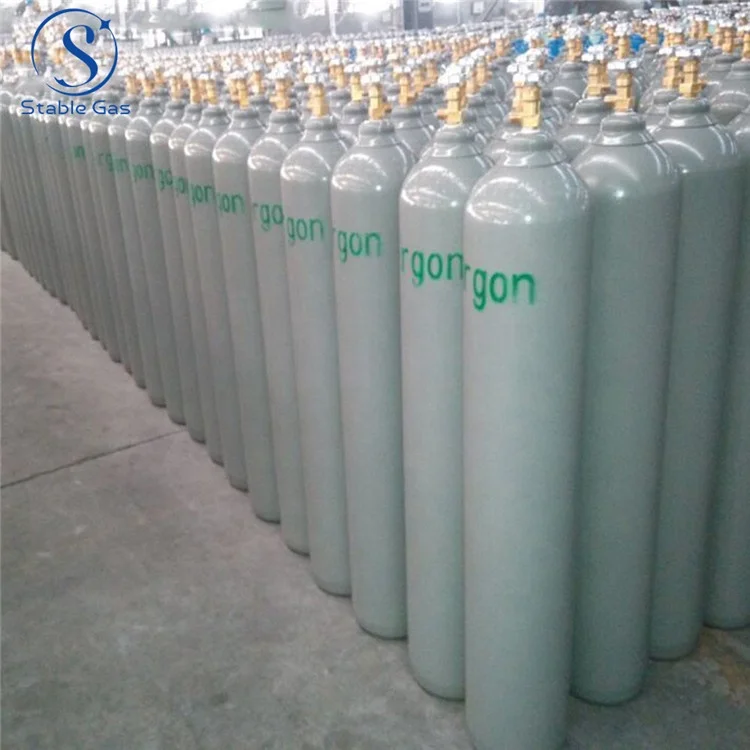 High Pressure 40L Argon Gas Cylinder Price High Purity Industrial 99.999% Argon Gas Prices