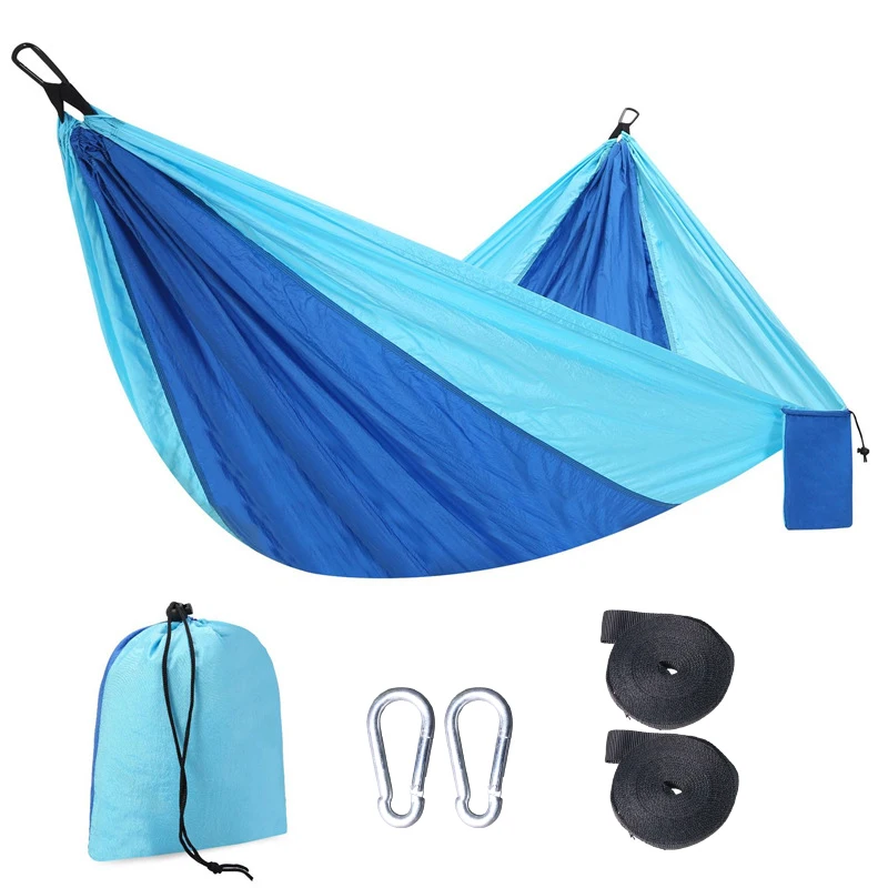 factory customized nylon outdoor camping hammock 1-2 person hammock  size&logo&color accept customization