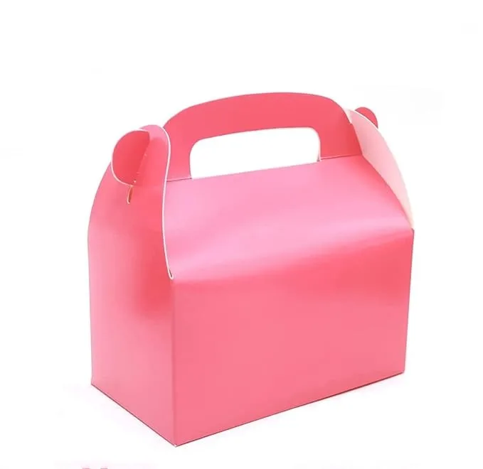 Candy Box, Gable Paper Gift Boxes with Handles for Barbie Party and Love Decoration Supplies