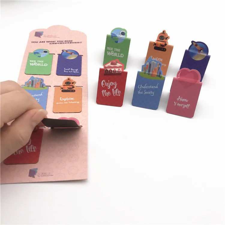 Hot Sales 2022 New Design Clip Magnet Bookmark Personalized Paper Folding Magnetic Bookmark