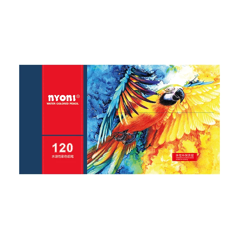 NYONI-N2900 Professional Art New Watercolor Water Soluble Colour Color Pencil Set For Drawing With 48/72/120 Colors