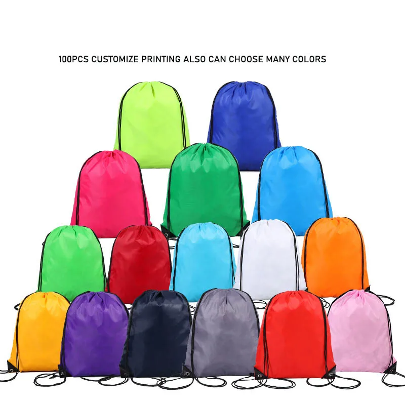Cheapest stock  string bag Custom Factory Candy Snack Storage  bulk Cinch Goodie Bags Drawstring backpack rucksack bag