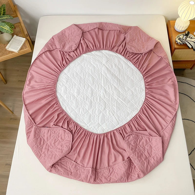 Homes Microfiber Queen Twin Bedding Waterproof Breathable Quilted Mattress Protector Laminated Laminated Mattress Knitted Fabric