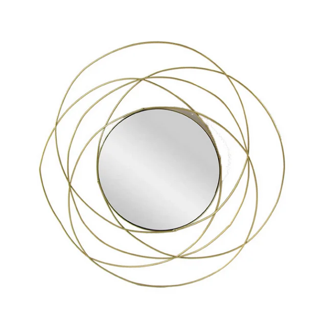 Factory Direct Cross-border New Metal Mirror Wall Hanging Sofa Background Wall Decoration Pendant Gold Room Living Room
