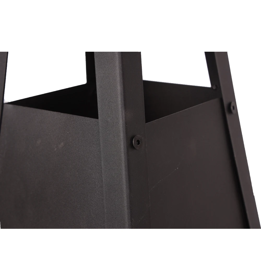 Factory Wholesale Outdoor Fire Pit Wood Chips Black Steel Bonfire Fire Pit