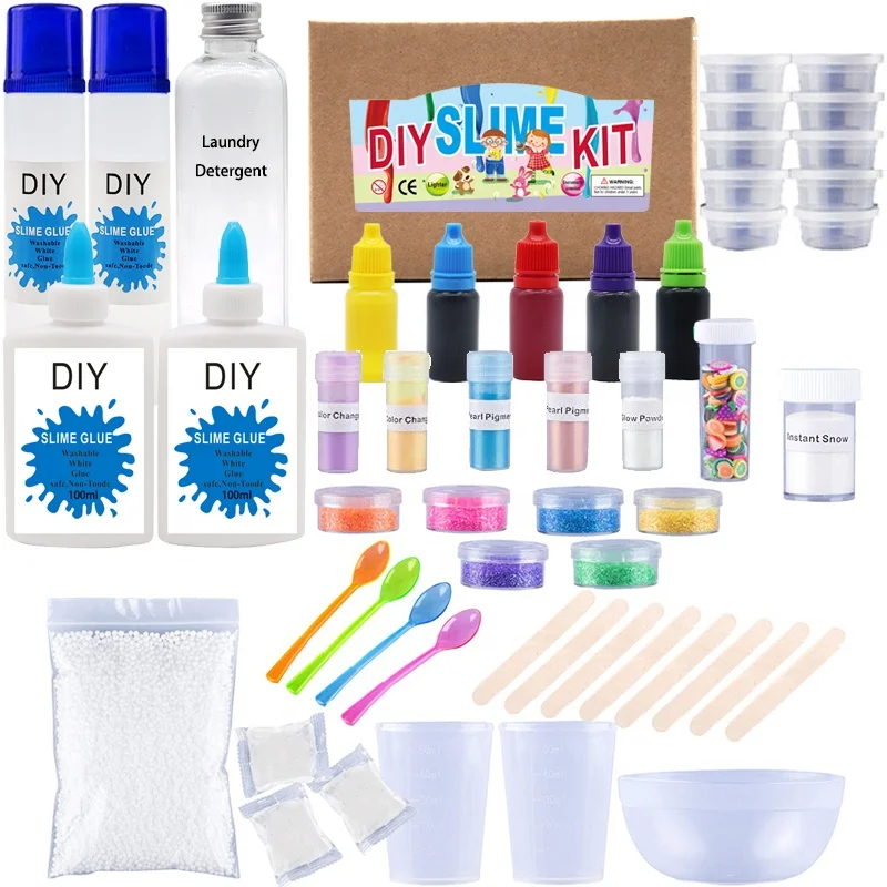  Slime Glue Flavor Edible Coloring Crystal Clay DIY toy set decompression