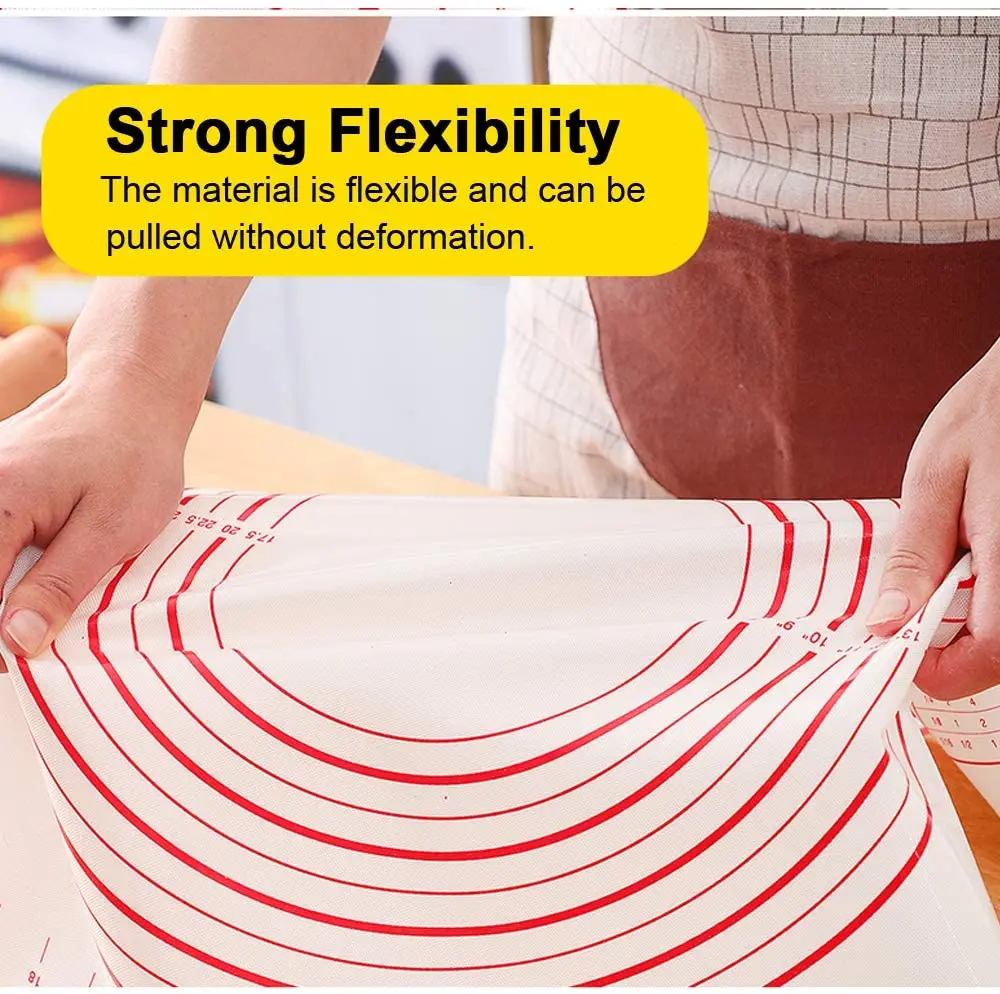
Reusable Measurements Non-stick Silicone Pastry Mat Rolling Baking Sheet Mats 