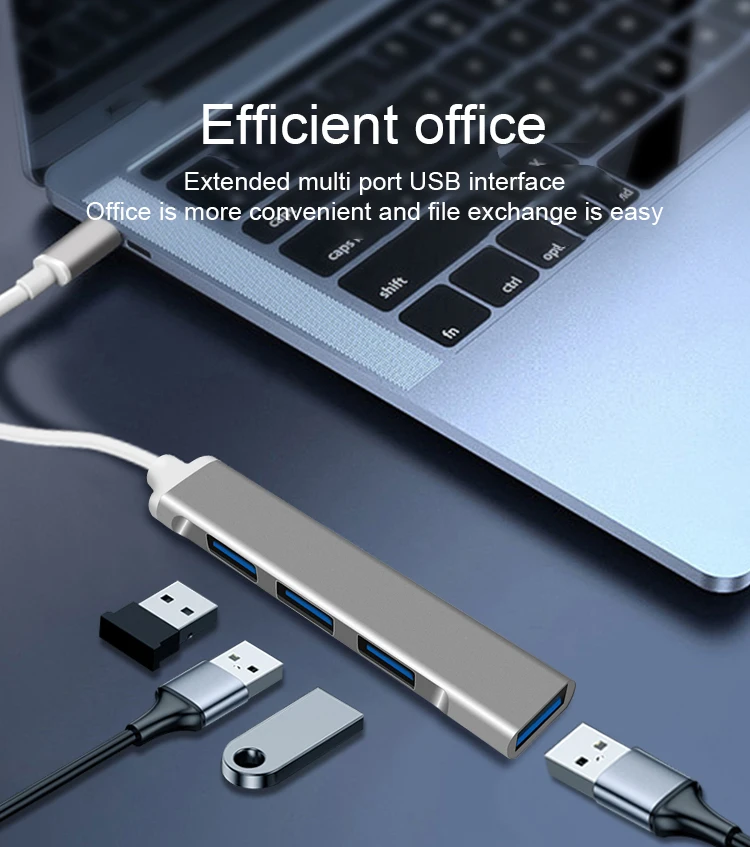 Fast Charging 6 In 1 Hub USB 3.0 Fast Reading High Speed Drive Free Multifunction USB Port Hub 4 In 1 Multiport Docking Station