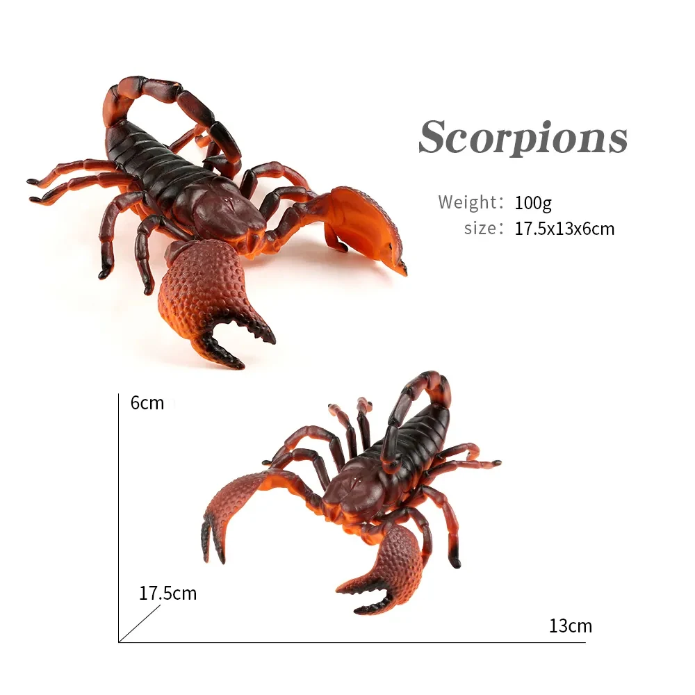 Simulation 8 inches insect model plastic hollow scorpion toy for halloween