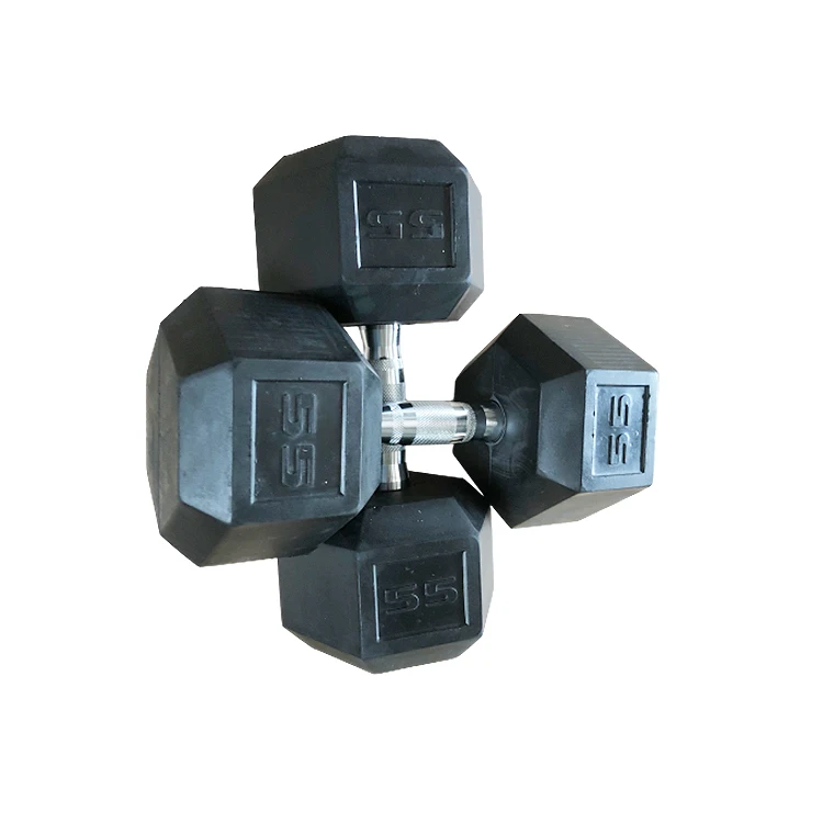 
Оптовая продажа, оборудование для спортзала и бодибилдинга из ПВХ, фиксированные черные шестигранные гантели, спортивный набор для тяжелой атлетики 