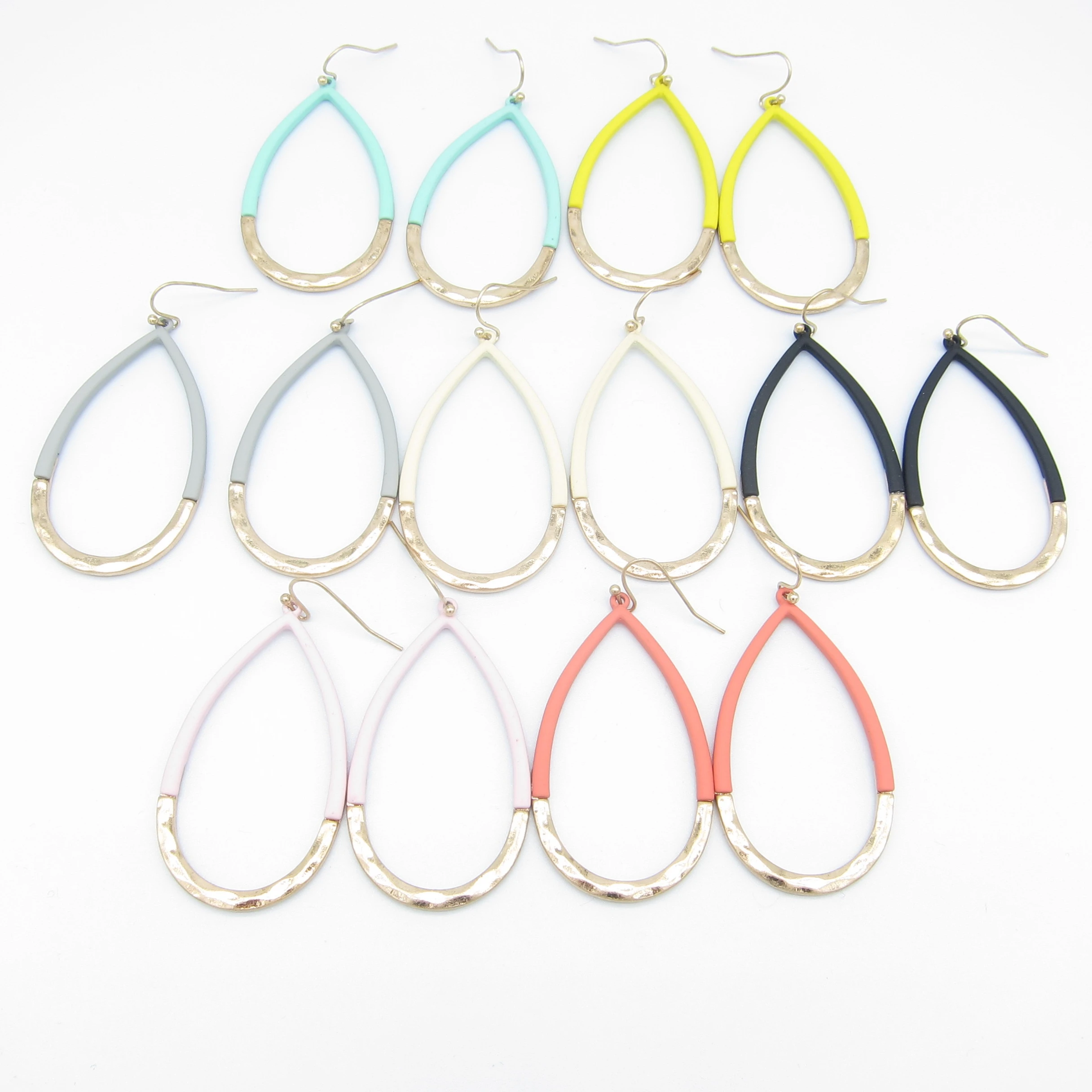 Fashion Handmade colorful water tear drop shape earrings for women