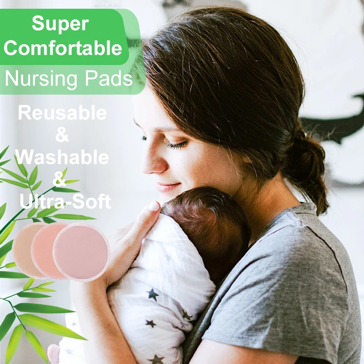ECO Friendly Milk Saver Breast Pads Cheap Reusable Cloth Nursing Pads Organic Bamboo Breast Pads For Breastfeeding