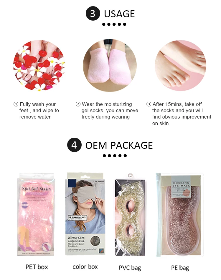 Foot Mask Care Spa Gel Sock Moisturizing Socks Essential Oil Infused Silicone For Dry Cracked Feet Women Men