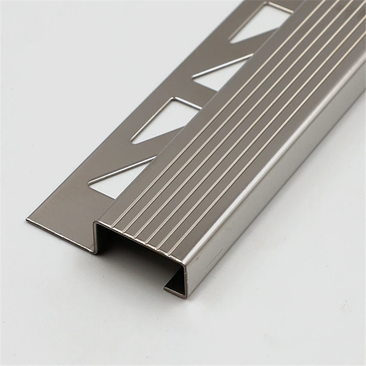 Foshan Niu Yuan Fast Delivery Customized tile trim stainless steel stair nosing