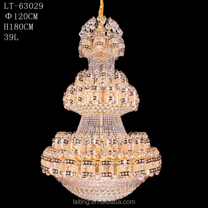 Customization Project Masjid Islamic Chandelier Large Luxury Gold Lighting Crystal Chandelier for Church Palace