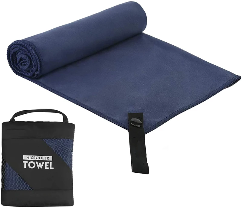 Fast Drying Super Absorbent Customized Package Gym Towel Sports Hand Towel Zipper Bag