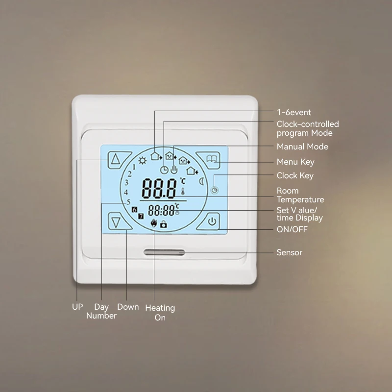 Heated Floor Thermostat Digital Electronic home Thermostat