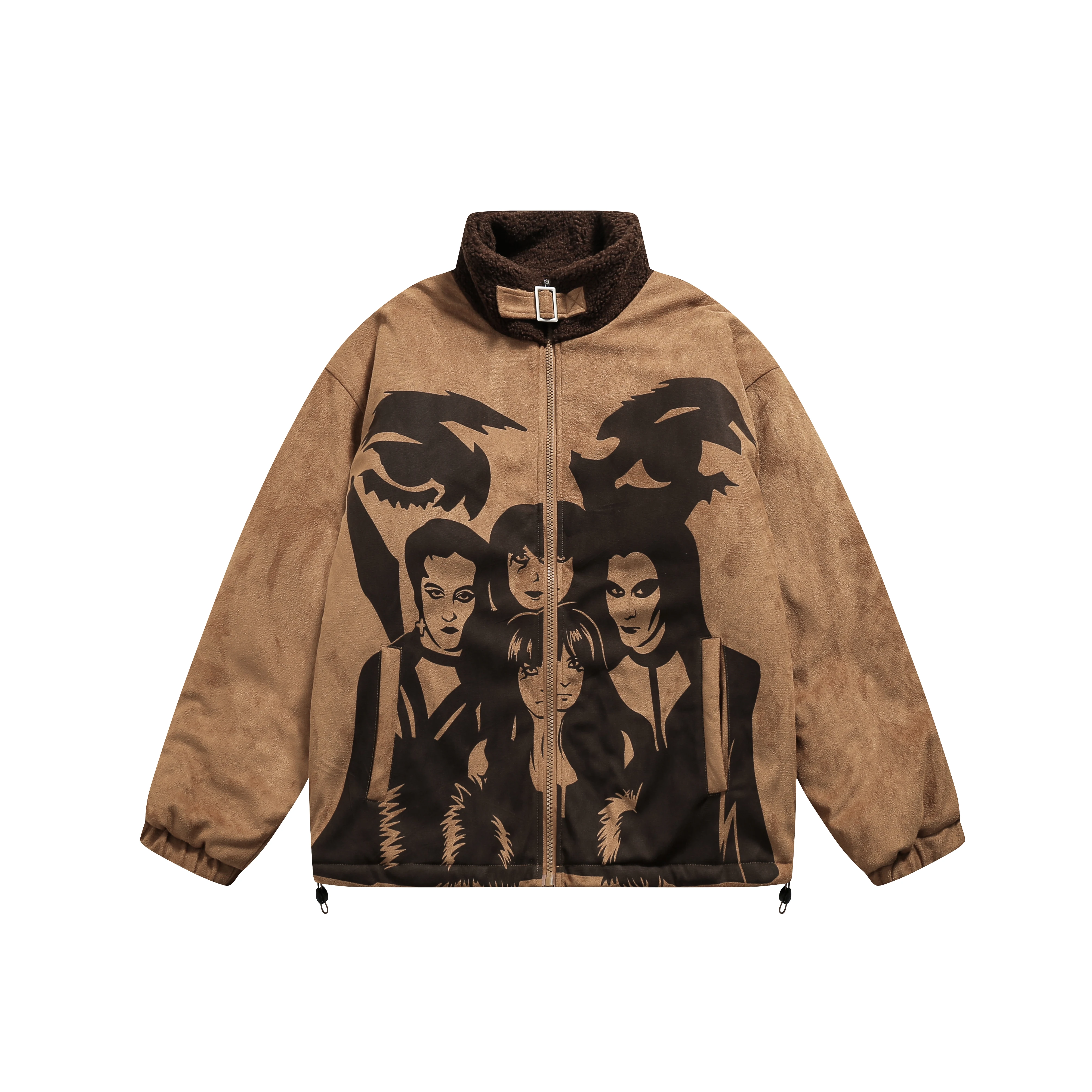 Autumn Winter New Long Sleeve Cowboy Wind Handsome Jacket Women Vintage Brown Color Slim Boyfriend Style Suede Jacket Coat