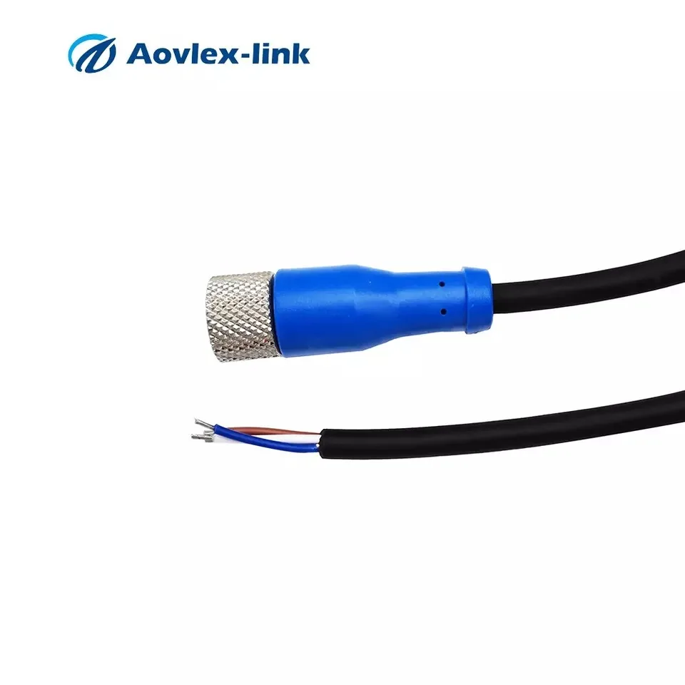 M12 кодированный 4-контактный PUR кабель, односторонние кабели привода датчика M12, гнездовой разъем для открытия кабеля