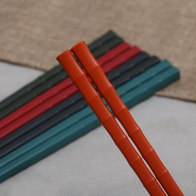 High Quality   Atrovirens color 24cm Chopsticks Deep Green 9.6 inch PET Plastic Chopsticks