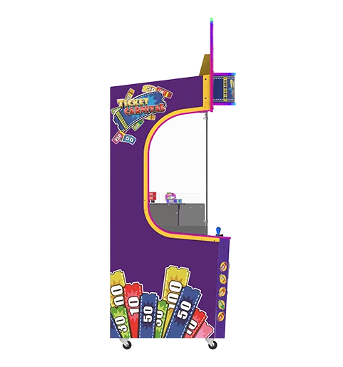 Lottery carnival ticket Claw crane redemption game machine, rfid ticket pusher game