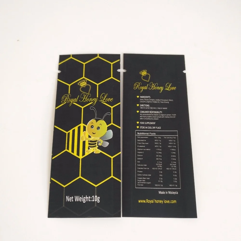 Digital Print Honey Sachets Packing Roll Film Manufacturers Honey Packets Laminate Film Roll Food Packaging Plastic Roll Film