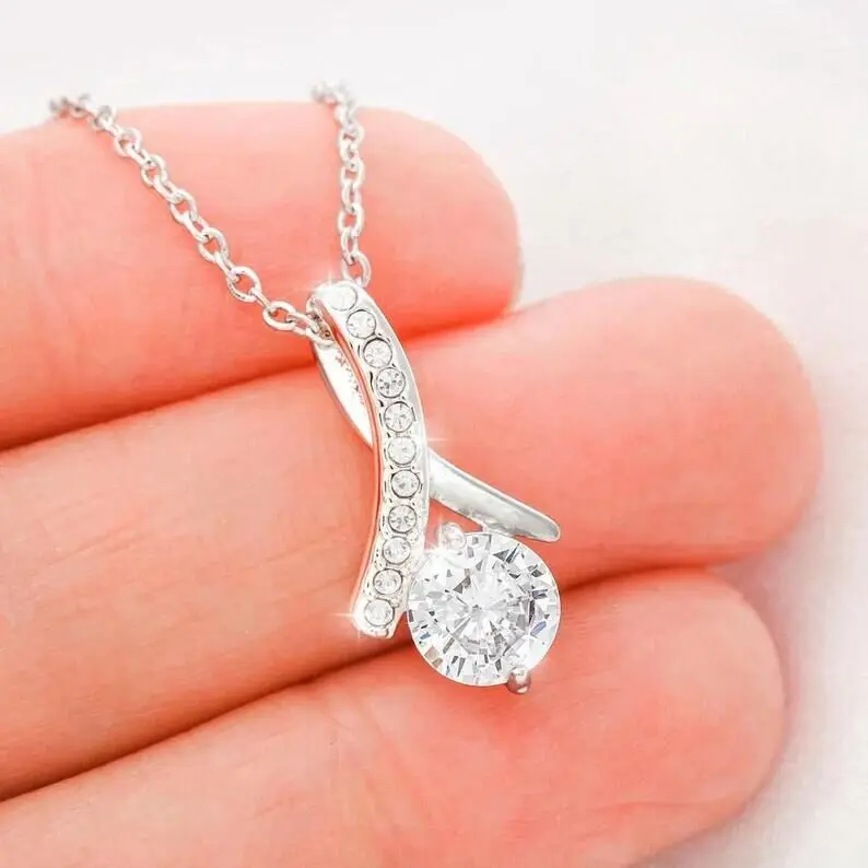 Wholesale Stainless Steel Link Chain Titanium Mothers Day Card Diamond Necklace for Mom Gift with Gift Box