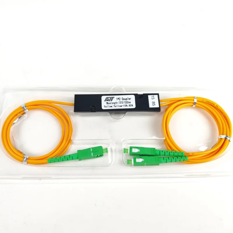 FTTH ABS Box FBT 1x2 Splitter Fiber Coupler Fiber Connector Factory Supply  Fiber Optic SC/APC High Quality 1*2 3G 4G WIFI