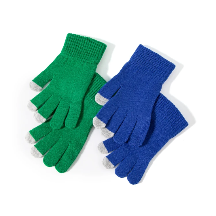 Windproof Knitted Warm Thick Winter Unisex Custom Gloves Acrylic Touch Screen Gloves