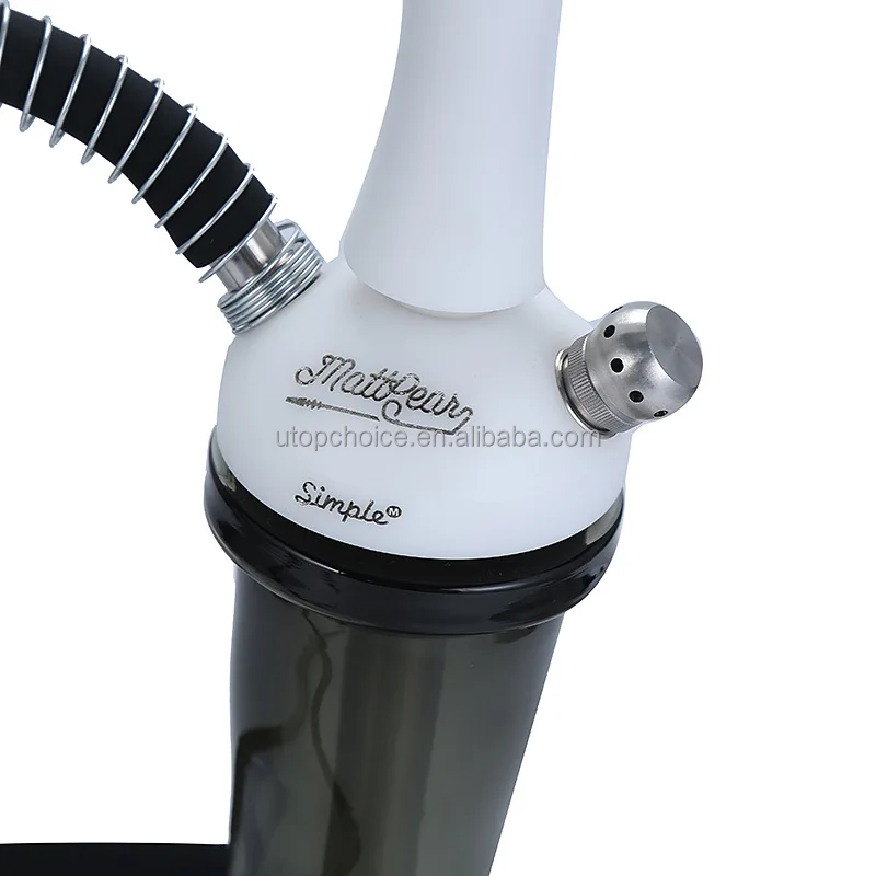 New Design Custom Logo Spot Goods Selling Hookahs Russian Glass Stainless Steel Mattpear Shesha Smoking Nylon Colorful Hookah