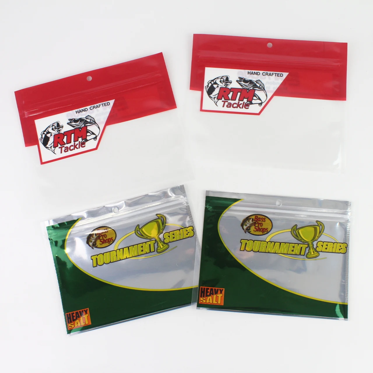 Quality Custom Printed Fishing Bait Pouch for Fly Fishing Lure Bag small Three Side Seal Zipper Bags Plastic Gravure Printing