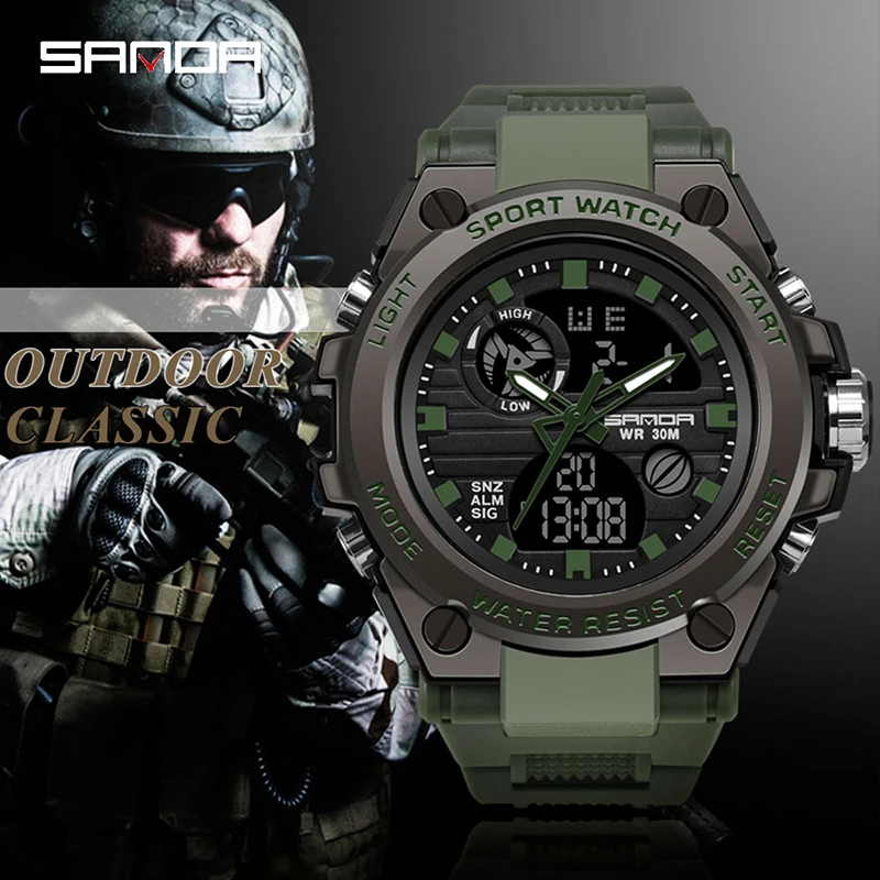 Factory wholesale price chronograph LED waterproof custom brand digital watch sport wrist men watch