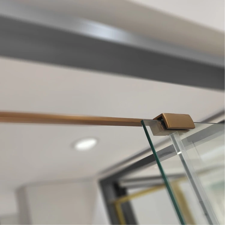 New design bathroom glass sliding doors shower Shower Enclosure Bathroom Single sliding Golden Shower Doors  tempered glas