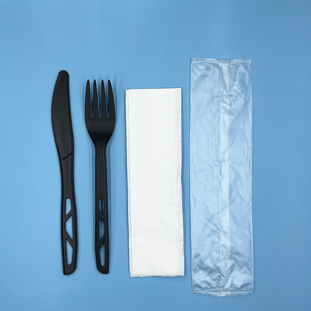 Birthday Paper Colorful Server Sheaths Handle Forchette Wrapped Units Blades Coffeecup Steel Plates Disposable Knife Sheaths