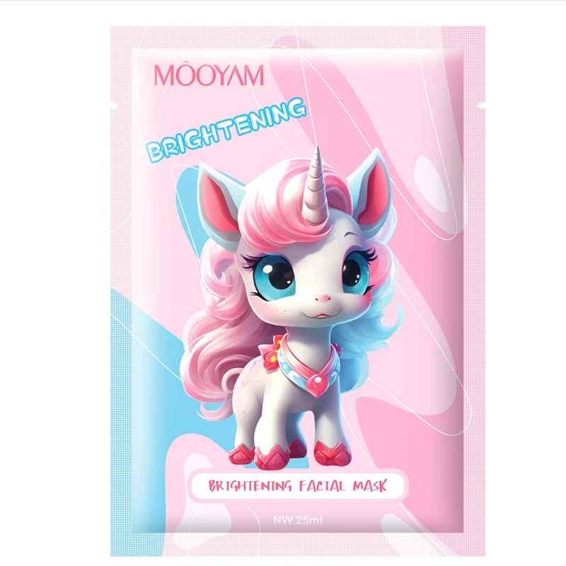 10 Types Animal Face Mask Sheet Tencel Material Skin Care Hydrating Firming Anti aging 25ml MOOYAM Licorne Facial Mask