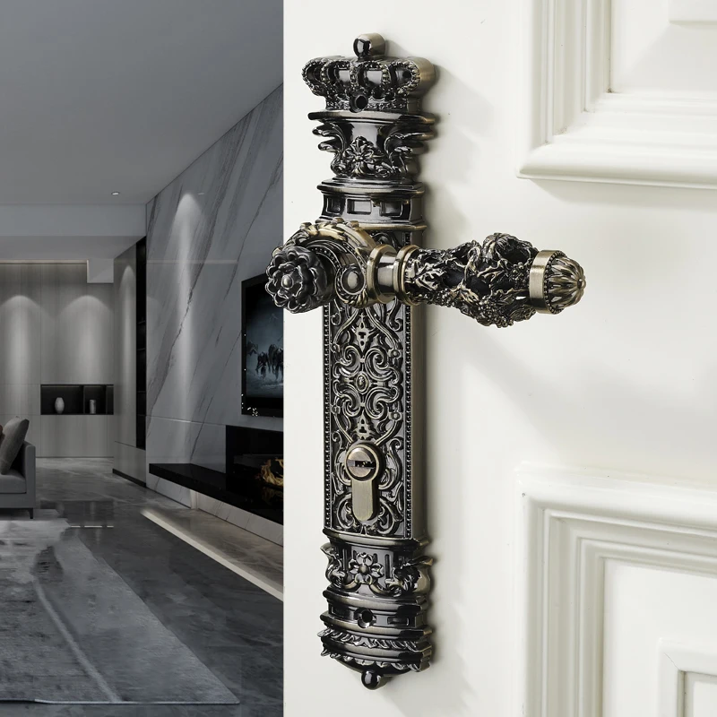 [Zinc Alloy]Good quality silent style lock handle for interior door