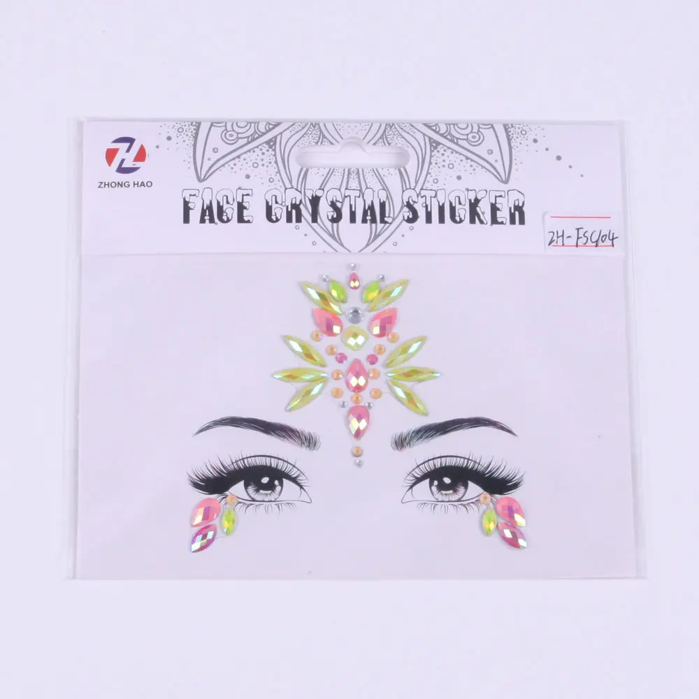 New Face Sticker Fluorescence and Glow in the Dark
