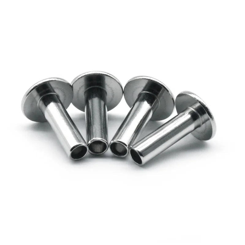 Top Quality Low Price Custom  Remaches 304 Stainless Steel Round Head Semi Tubular Rivets for Mining